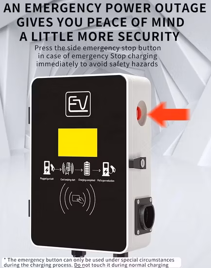 Venta caliente 7/22/43 Kw EV Cargador para vehículos eléctricos Ocpp1.6j Tipo1 Estación de carga de coche tipo 2